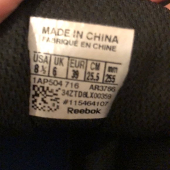 Reebok sneakers woman’s 8.5 black silver white - Picture 5 of 6